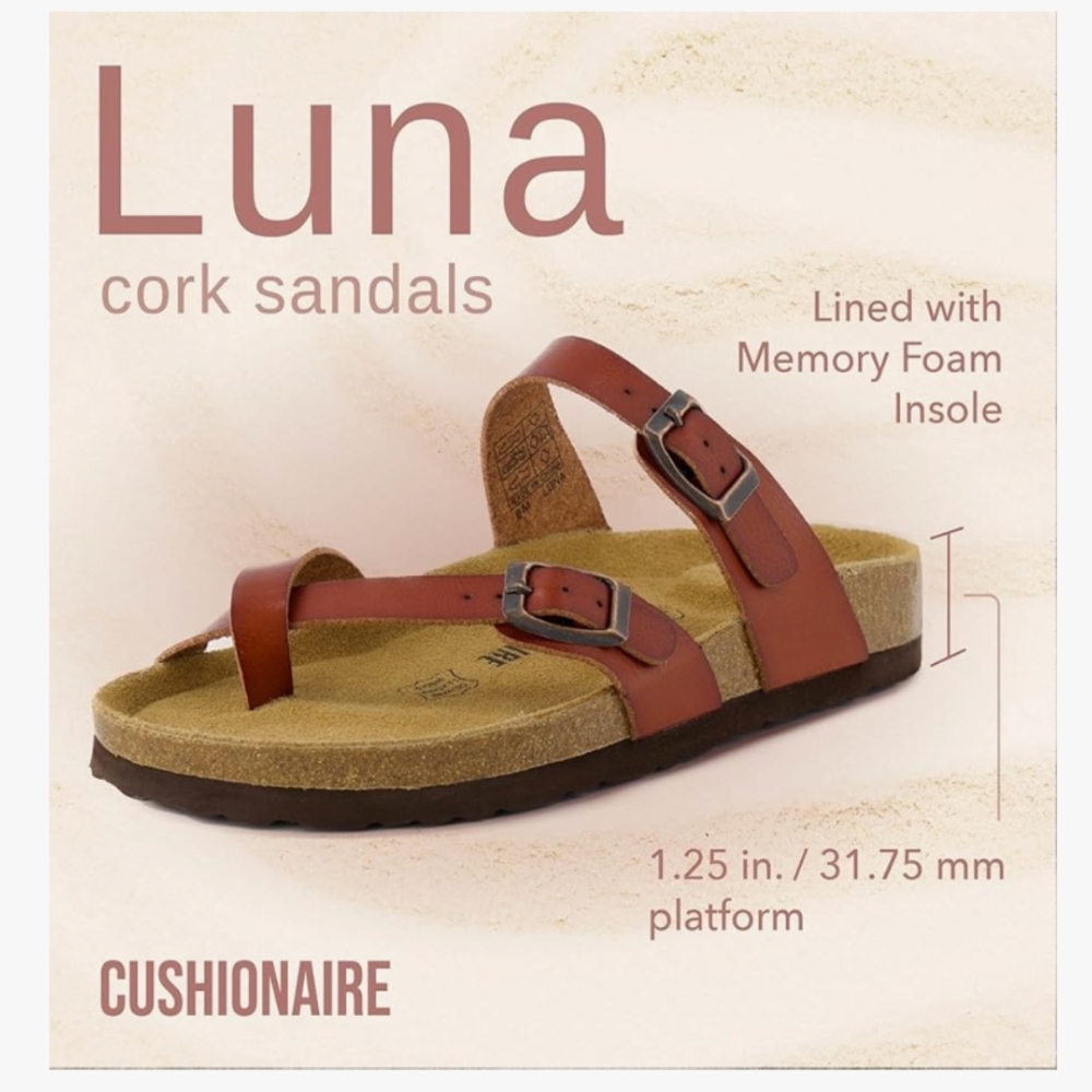 Cushionaire Women's Luna Cork Sandal - Picture 2 of 7